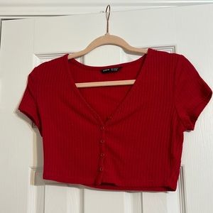 Red Crop Top